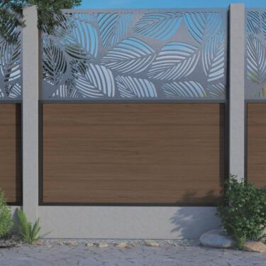 1.8m – Walnut – Paris Decorative Panel With Fence