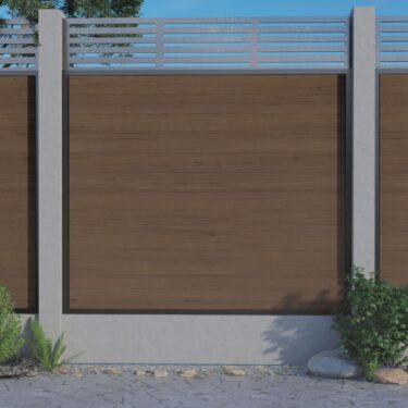 1.8m – Walnut – Madrid Decorative Panel With Fence