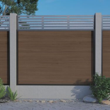 1.5m – Walnut – Madrid Decorative Panel With Fence