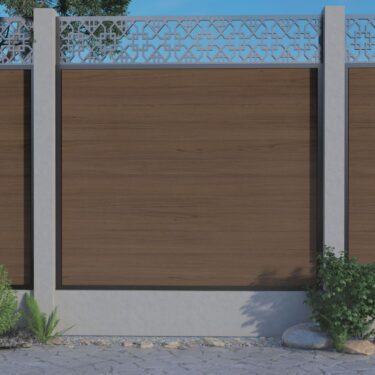 1.8m – Walnut – Dublin Decorative Panel With Fence Description