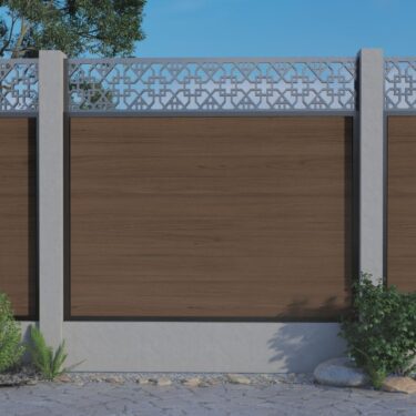 1.5m – Walnut – Dublin Decorative Panel With Fence