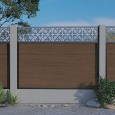 1.2m – Walnut – Dublin Decorative Panel With Fence