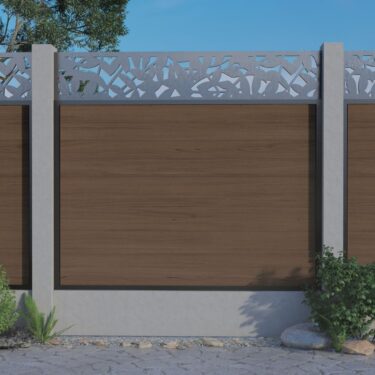 1.5m – Walnut – Brussels Decorative Panel With Fence