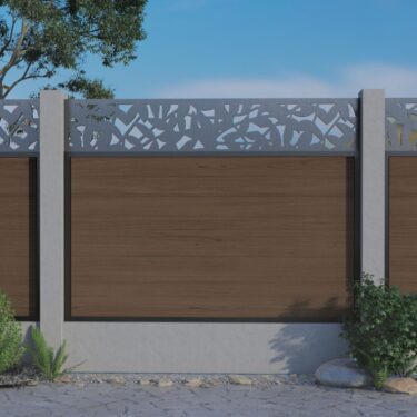 1.2m – Walnut – Brussels Decorative Panel With Fence