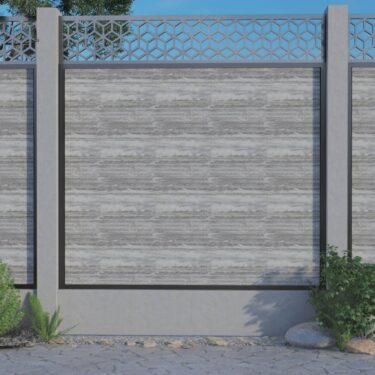 1.8m – Stone – Kingston Decorative Panel With Fence