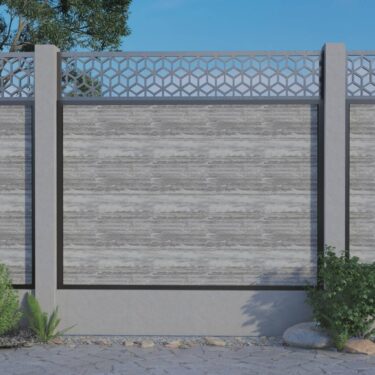 1.5m – Stone – Kingston Decorative Panel With Fence