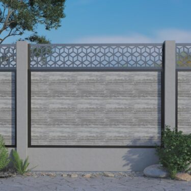 1.2m – Stone – Kingston Decorative Panel With Fence