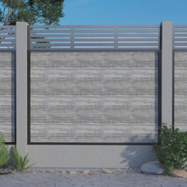 1.5m – Stone – Madrid Decorative Panel With Fence