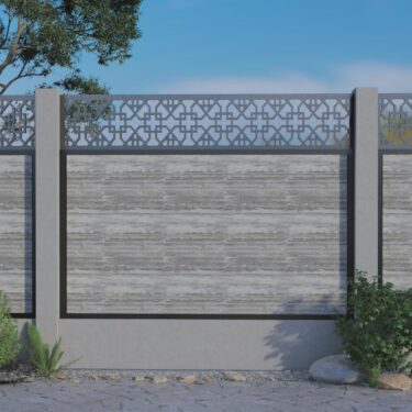 1.2m – Stone – Dublin Decorative Panel With Fence