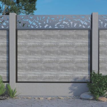 1.5m – Stone – Brussels Decorative Panel With Fence