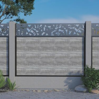 1.2m – Stone – Brussels Decorative Panel With Fence