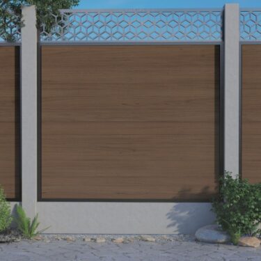 1.8m – Walnut – Kingston Decorative Panel With Fence