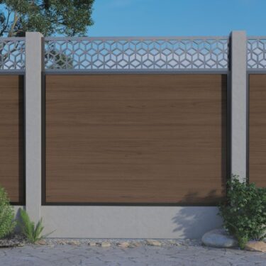 1.5m – Walnut – Kingston Decorative Panel With Fence