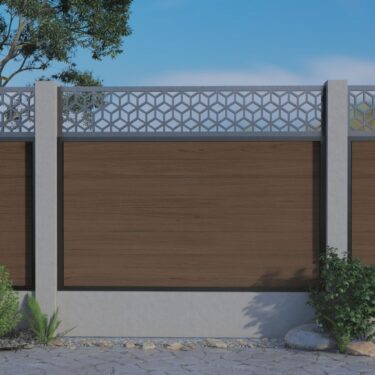 1.2m – Walnut – Kingston Decorative Panel With Fence